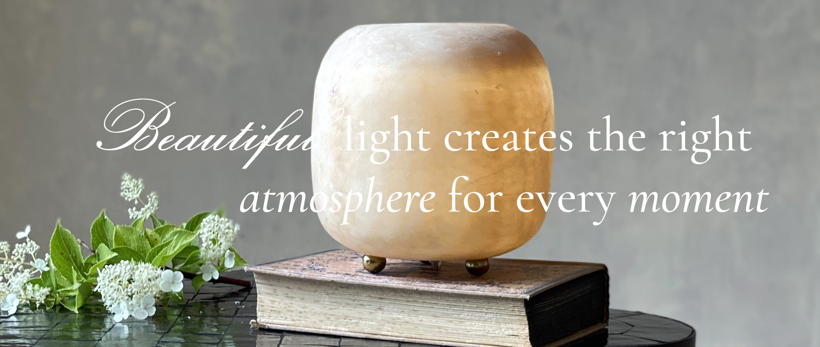 Bannerphoto with loofah pendant lamps